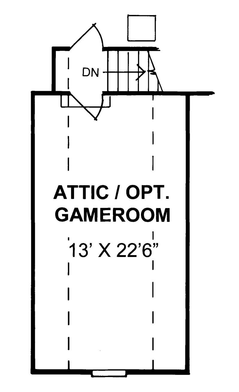 Bonus Room of Small House Plans #178-1015