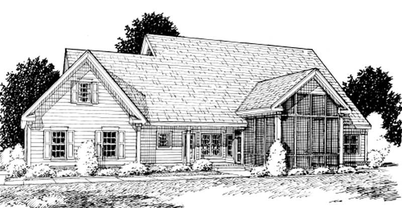 Home Plan Rear Elevation of this 4-Bedroom,2438 Sq Ft Plan -178-1017
