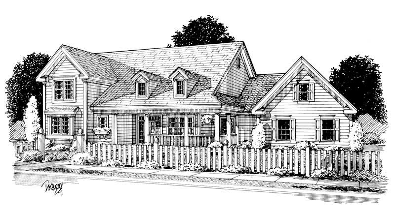 Front View of this 4-Bedroom, 2438 Sq Ft Plan - 178-1017