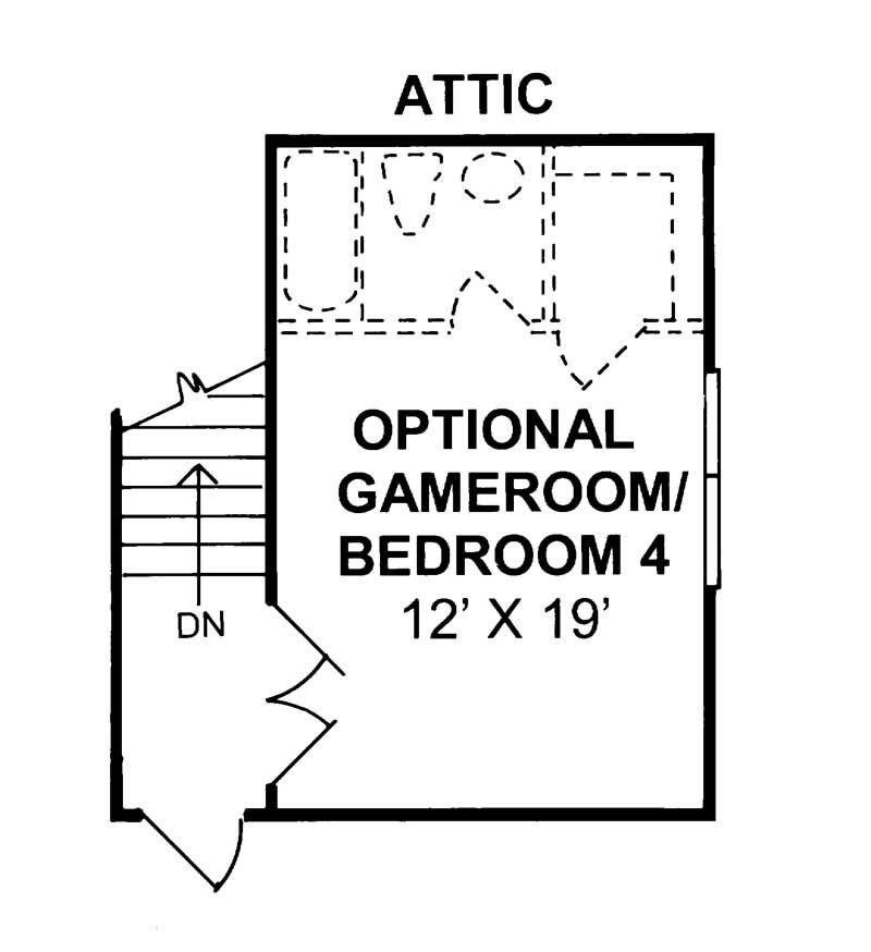 Game Room of this 3-Bedroom, 1958 Sq Ft Plan - 178-1018