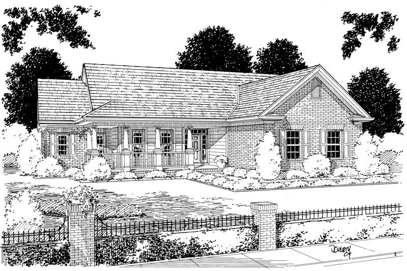 Rear View of this 3-Bedroom, 1819 Sq Ft Plan - 178-1021