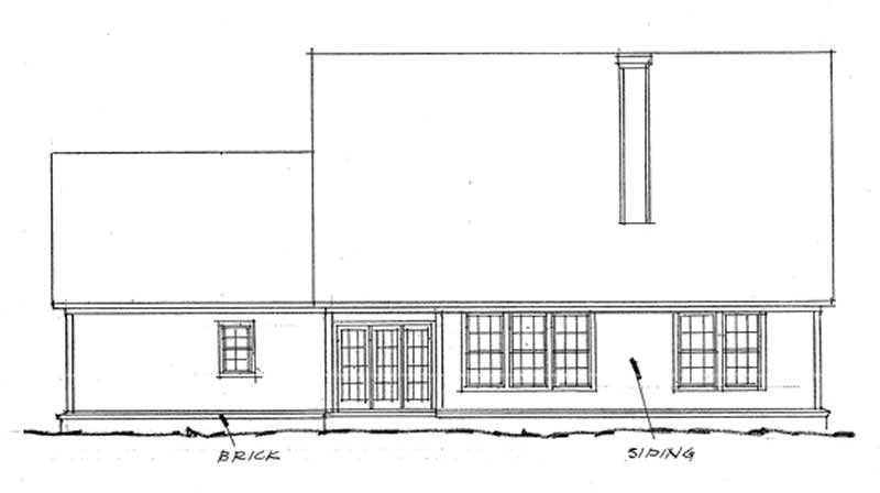 Home Plan Rear Elevation of this 4-Bedroom,2521 Sq Ft Plan -178-1022