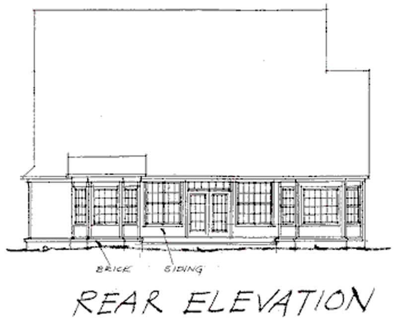 Home Plan Rear Elevation of this 4-Bedroom,2878 Sq Ft Plan -178-1024