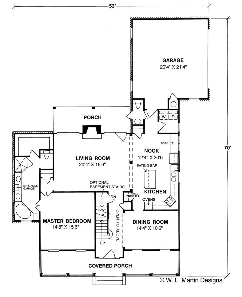 Floor Plan First Story of Country Plan #178-1025
