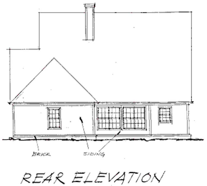 Home Plan Rear Elevation of this 3-Bedroom,2192 Sq Ft Plan -178-1040