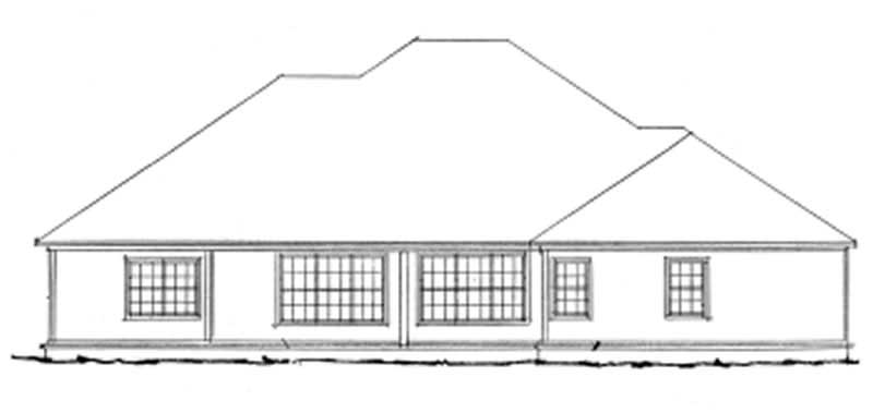 Home Plan Rear Elevation of this 4-Bedroom,2544 Sq Ft Plan -178-1044