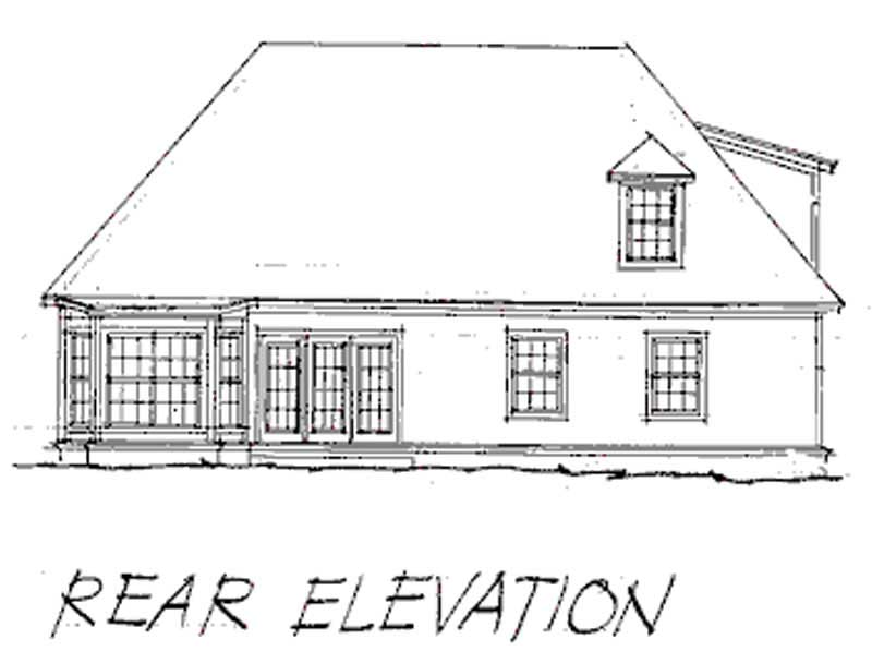 Home Plan Rear Elevation of this 4-Bedroom,2248 Sq Ft Plan -178-1055