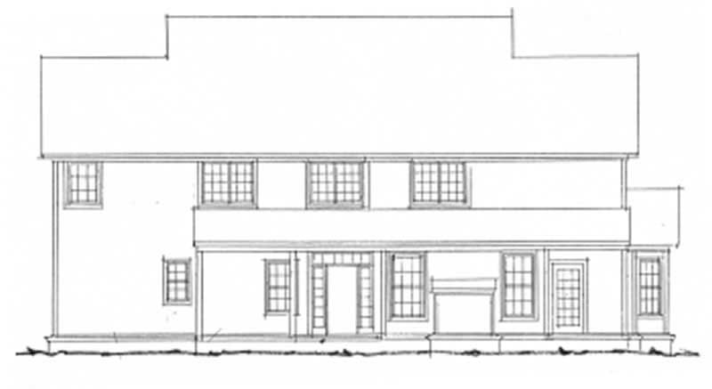 Home Plan Rear Elevation of this 4-Bedroom,2782 Sq Ft Plan -178-1058