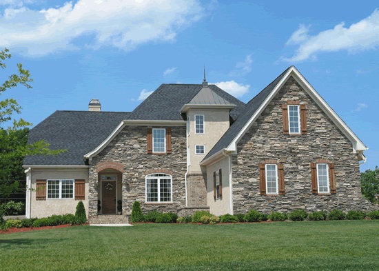 Color photograph of house plan #178-1059