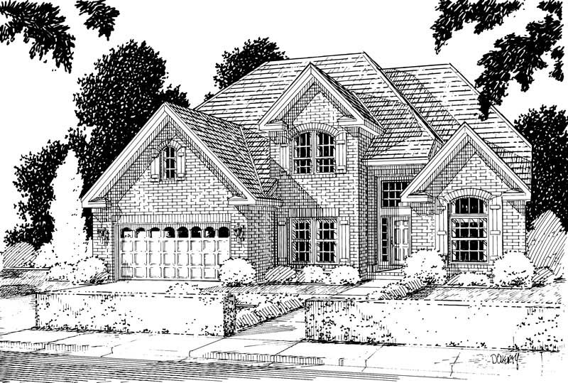 Front View of this 4-Bedroom, 2755 Sq Ft Plan - 178-1063