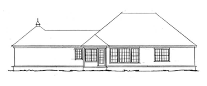 Home Plan Rear Elevation of this 3-Bedroom,1776 Sq Ft Plan -178-1065
