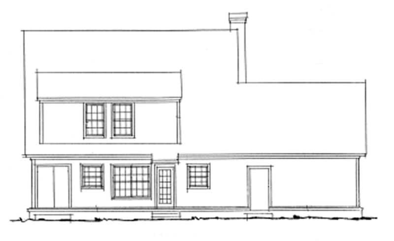Home Plan Rear Elevation of this 3-Bedroom,1671 Sq Ft Plan -178-1070