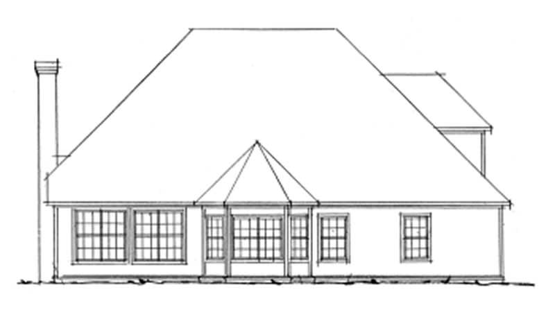 Home Plan Rear Elevation of this 3-Bedroom,2176 Sq Ft Plan -178-1072