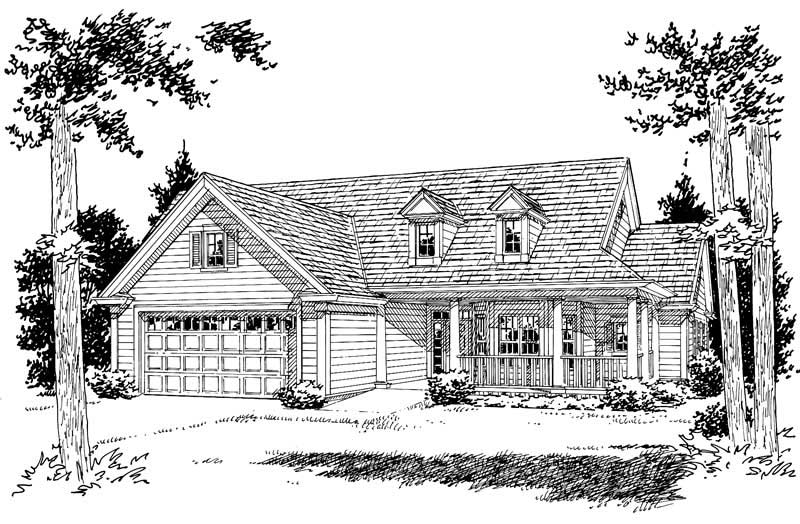 Front View of this 3-Bedroom, 1859 Sq Ft Plan - 178-1073