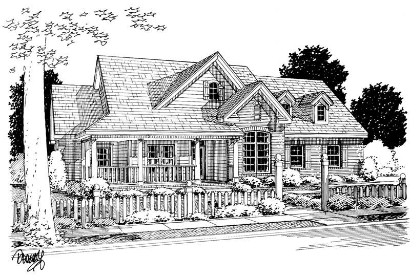 Floor Plan Sixth Story of Country Plan #178-1074