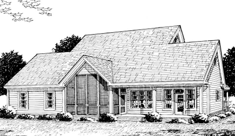 Home Plan Rear Elevation of this 4-Bedroom,1980 Sq Ft Plan -178-1080