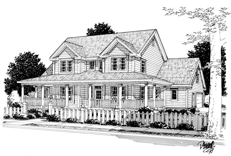 Front View of this 4-Bedroom, 1980 Sq Ft Plan - 178-1080