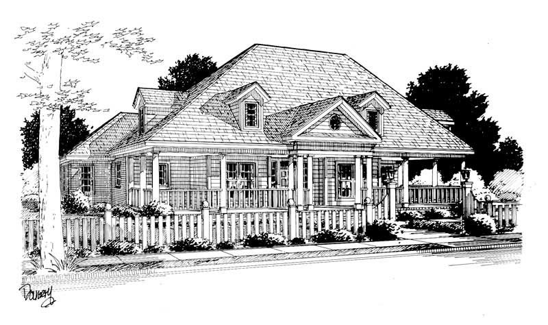 Front View of this 3-Bedroom, 2135 Sq Ft Plan - 178-1083