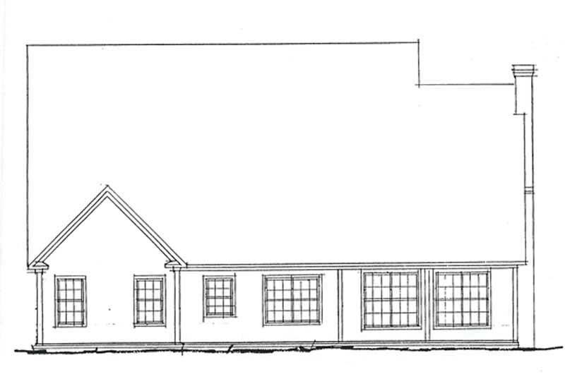 Home Plan Rear Elevation of this 4-Bedroom,2778 Sq Ft Plan -178-1085