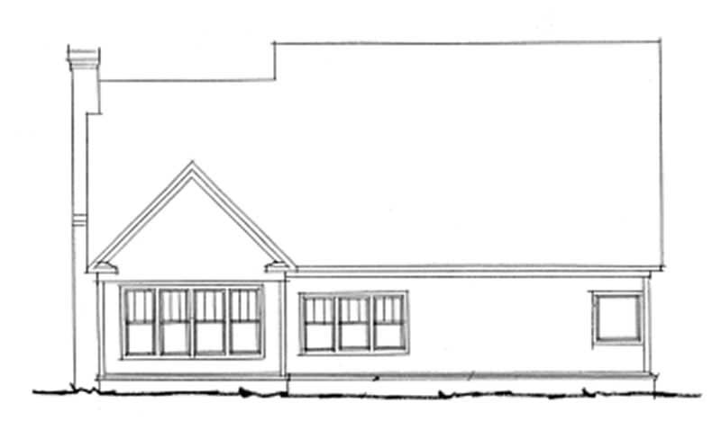 Home Plan Rear Elevation of this 4-Bedroom,2135 Sq Ft Plan -178-1087