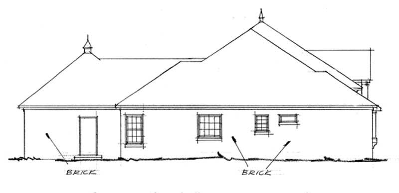 Home Plan Rear Elevation of this 4-Bedroom,2462 Sq Ft Plan -178-1088