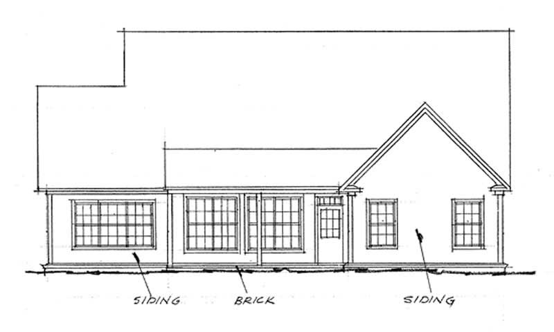 Home Plan Rear Elevation of this 3-Bedroom,2344 Sq Ft Plan -178-1091