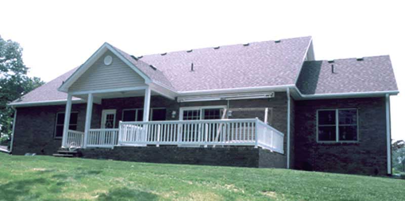 Home Plan Rear Elevation of this 3-Bedroom,1838 Sq Ft Plan -178-1098
