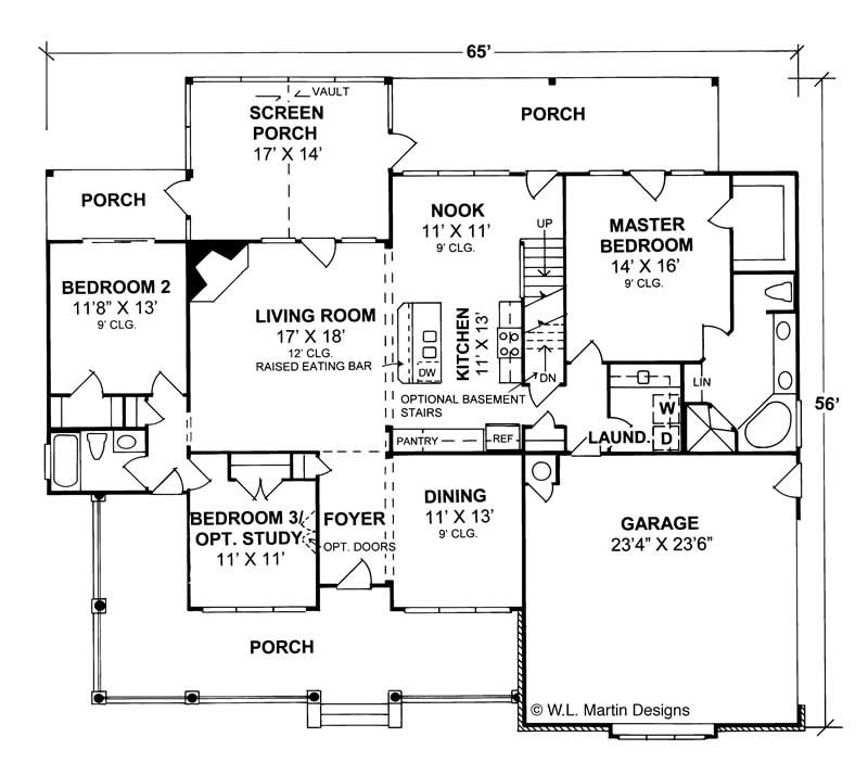 Floor Plan First Story of Country Plan #178-1098