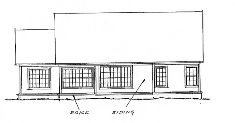 Home Plan Rear Elevation of this 4-Bedroom,1690 Sq Ft Plan -178-1102