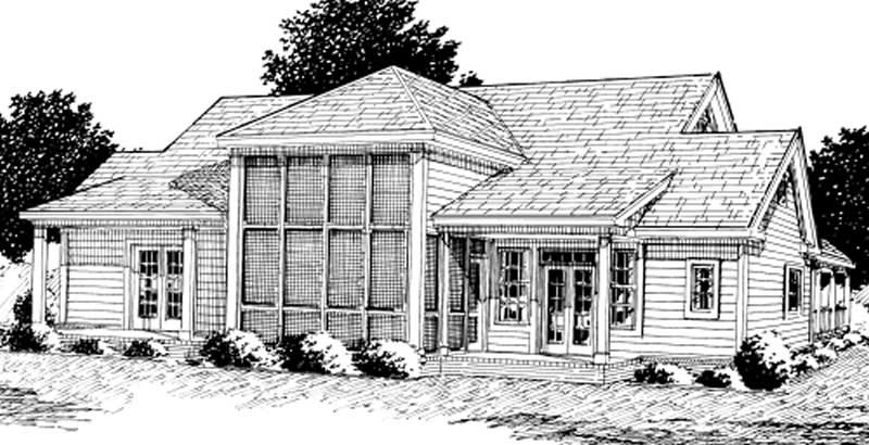 Home Plan Rear Elevation of this 3-Bedroom,2512 Sq Ft Plan -178-1103