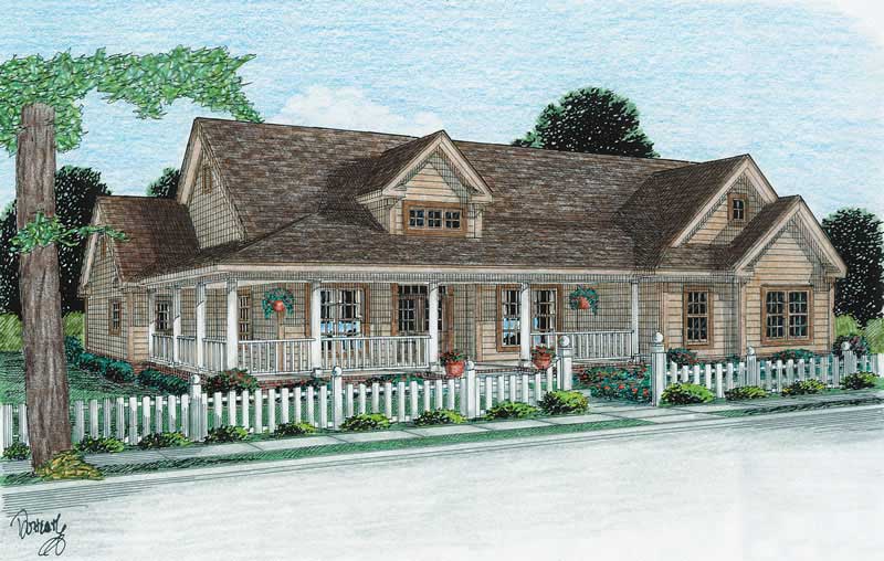 Front View of this 3-Bedroom, 2512 Sq Ft Plan - 178-1103