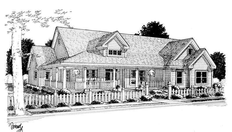 Front View of this 3-Bedroom, 2512 Sq Ft Plan - 178-1103