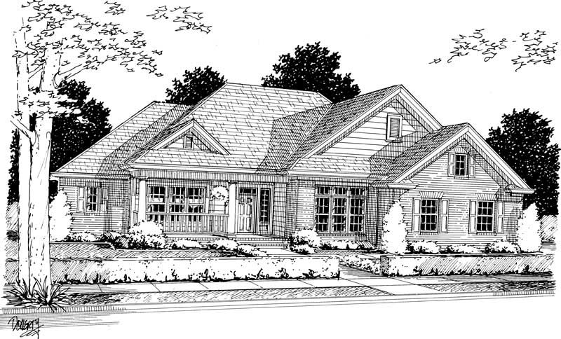 Front View of this 3-Bedroom, 2686 Sq Ft Plan - 178-1105