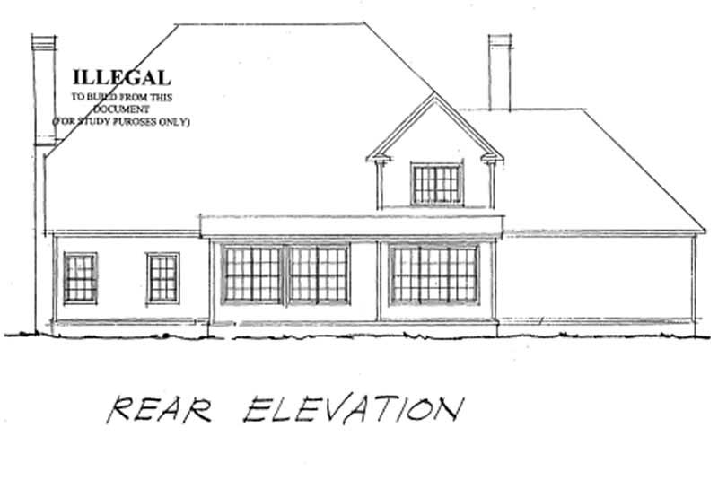 Home Plan Rear Elevation of this 4-Bedroom,3477 Sq Ft Plan -178-1110