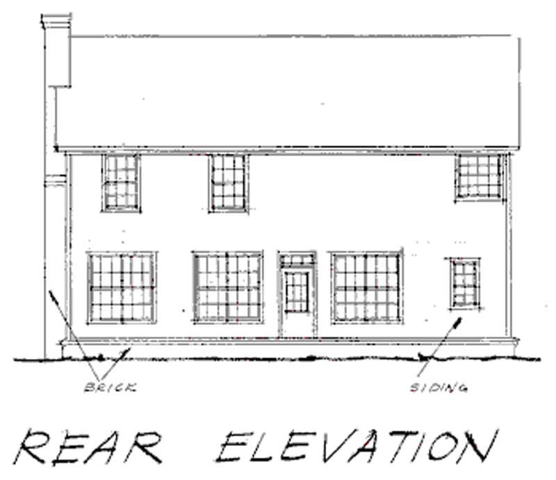 Home Plan Rear Elevation of this 4-Bedroom,2058 Sq Ft Plan -178-1117