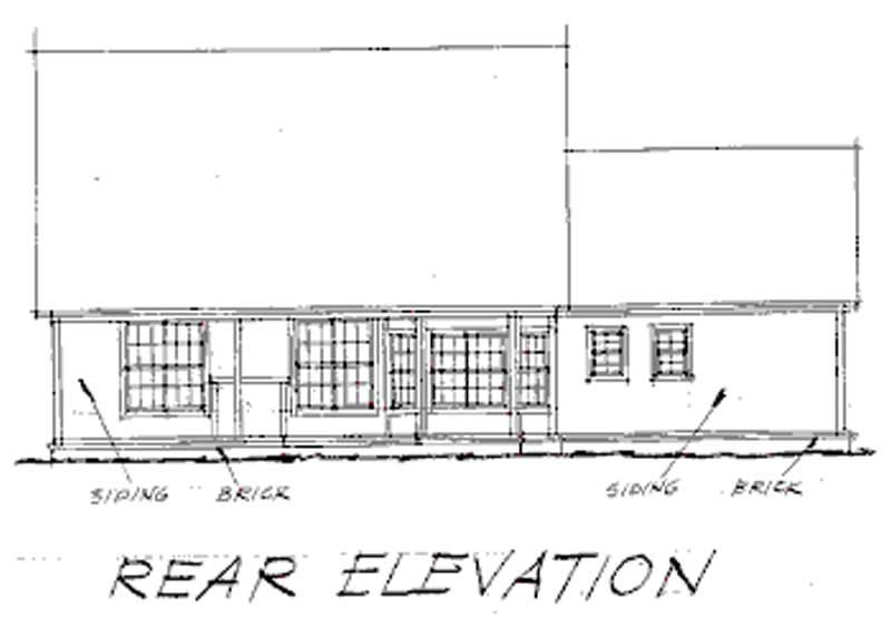 Home Plan Rear Elevation of this 3-Bedroom,1896 Sq Ft Plan -178-1119