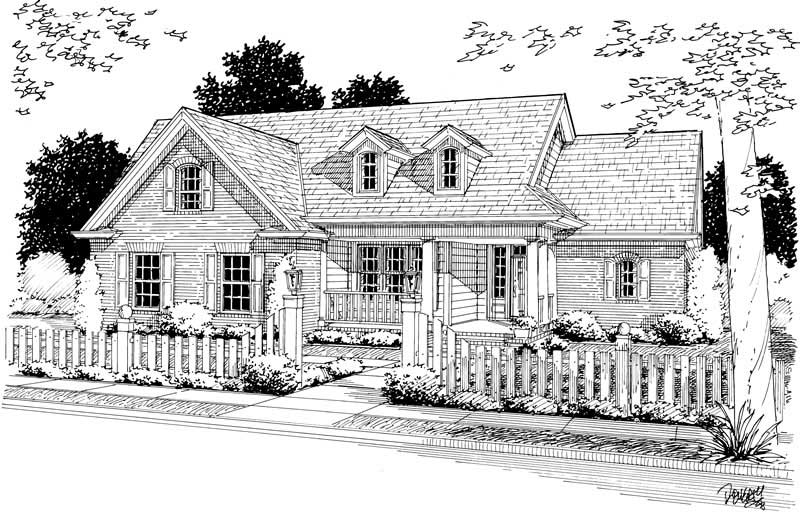 Front View of this 3-Bedroom, 2040 Sq Ft Plan - 178-1126