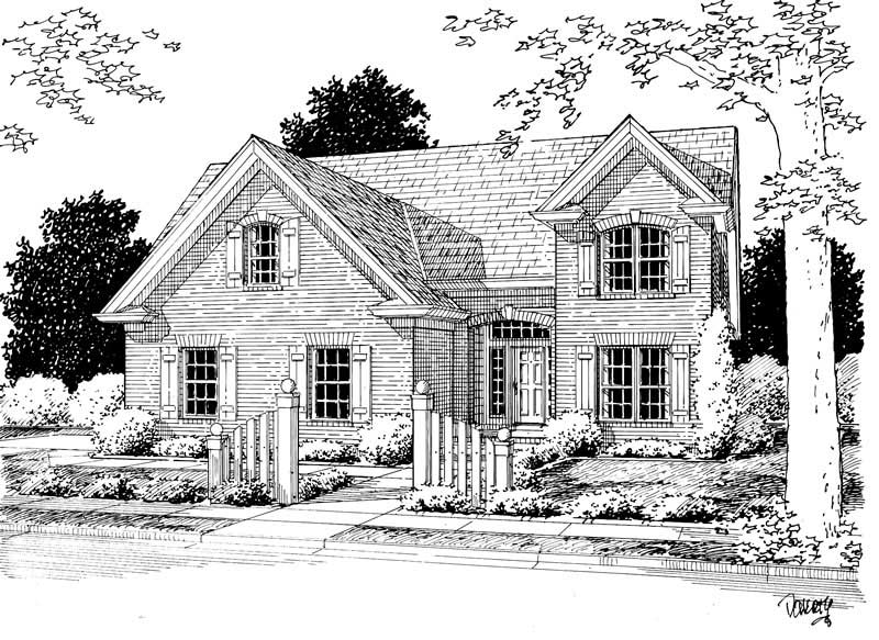 Front elevation of Country home (ThePlanCollection: House Plan #178-1137)