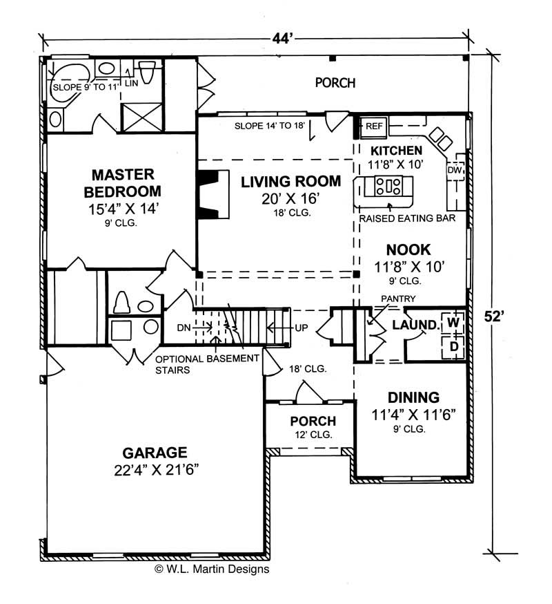 Floor Plan First Story of Country Plan #178-1137