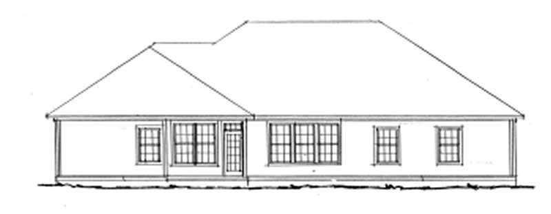 Home Plan Rear Elevation of this 4-Bedroom,2191 Sq Ft Plan -178-1143