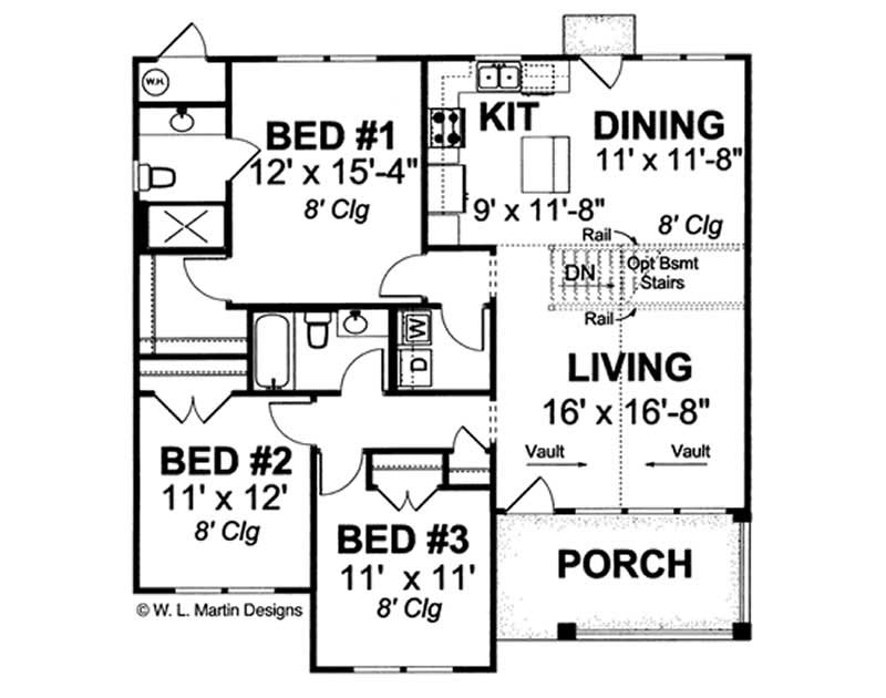 Floor Plan First Story of Country Plan #178-1148