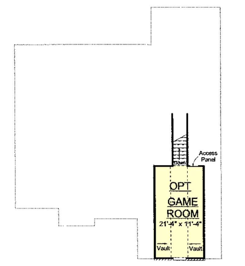 Floor Plan Bonus Room of Ranch Plan #178-1153