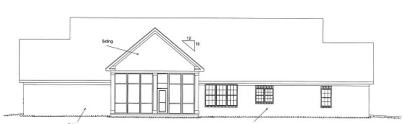 Home Plan Rear Elevation of this 4-Bedroom,3408 Sq Ft Plan -178-1159