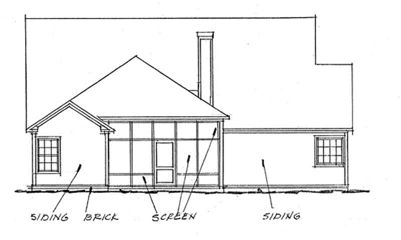 Home Plan Rear Elevation of this 3-Bedroom,2166 Sq Ft Plan -178-1198