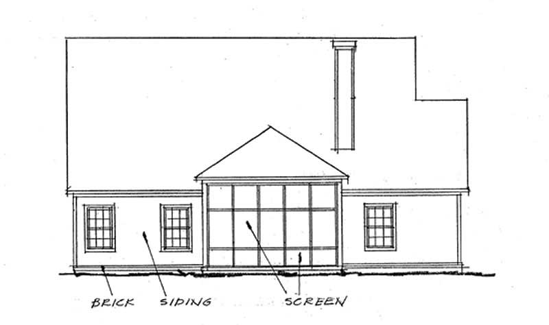 Home Plan Rear Elevation of this 3-Bedroom,1692 Sq Ft Plan -178-1199