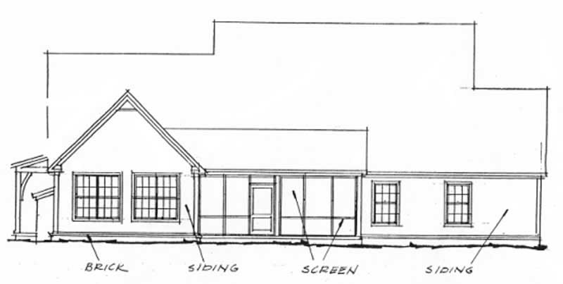 Home Plan Rear Elevation of this 4-Bedroom,2924 Sq Ft Plan -178-1206