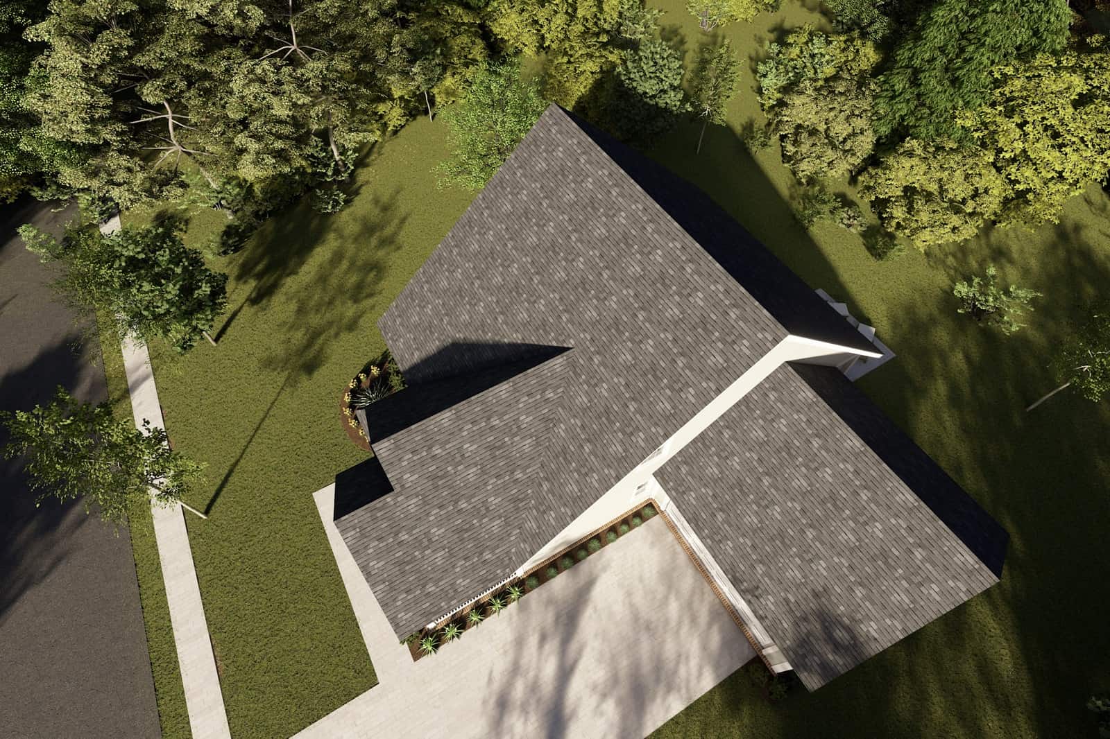 Aerial View of this 4-Bedroom,1940 Sq Ft Plan -178-1217