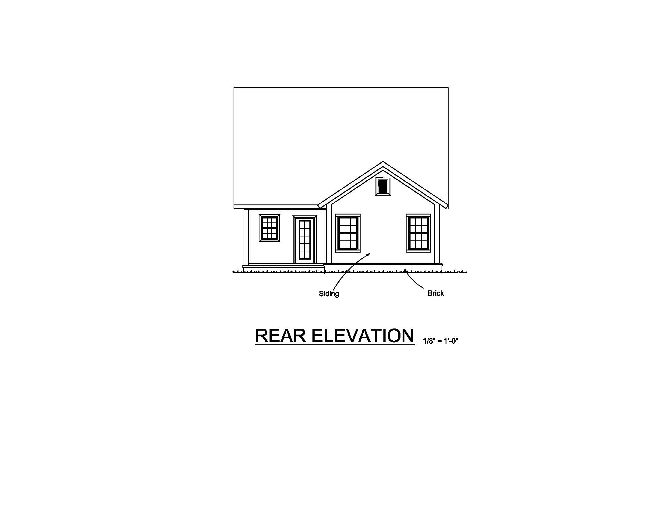 Home Plan Rear Elevation of this 4-Bedroom,2232 Sq Ft Plan -178-1218