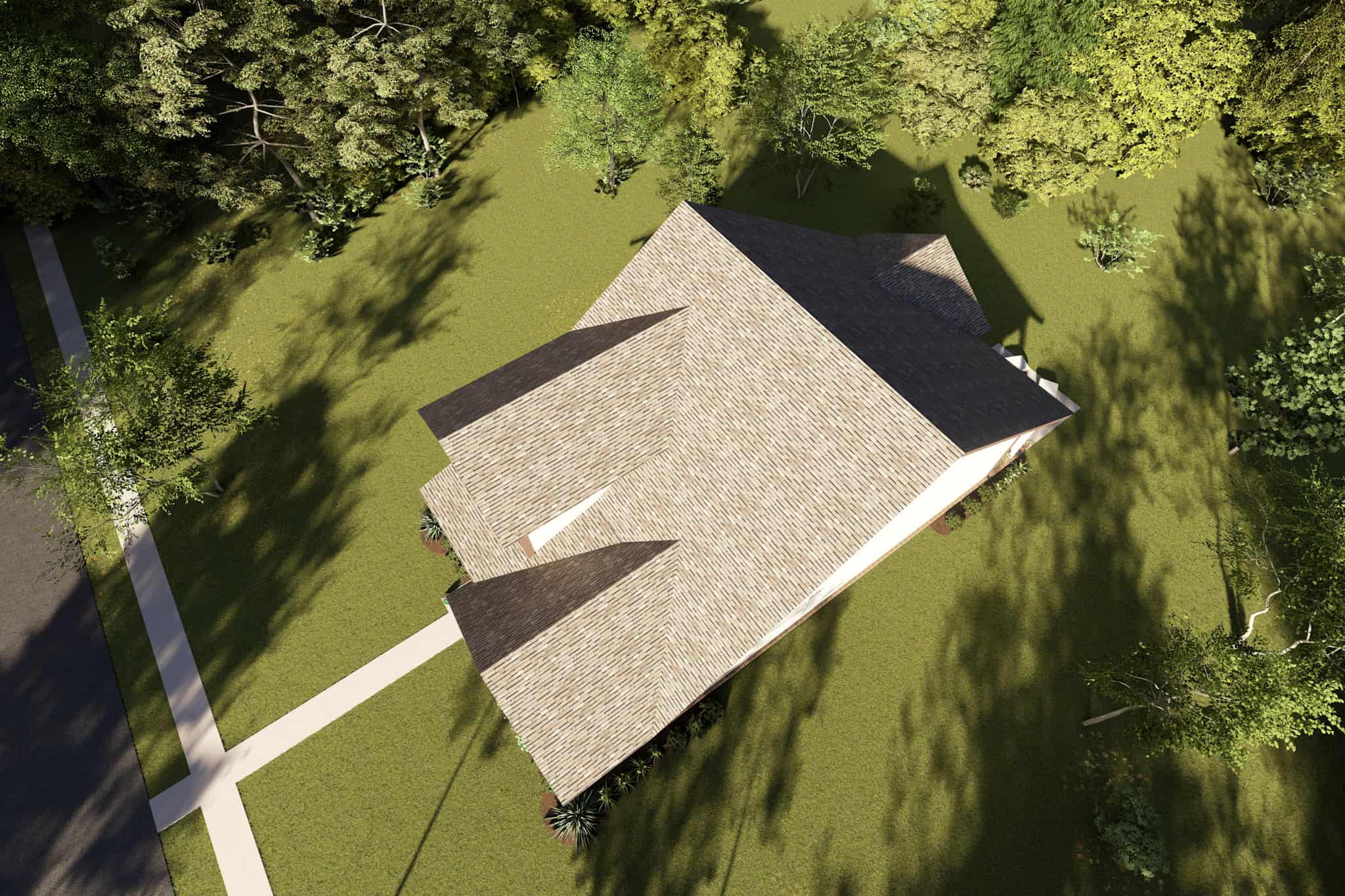Aerial View of this 4-Bedroom,2232 Sq Ft Plan -178-1218