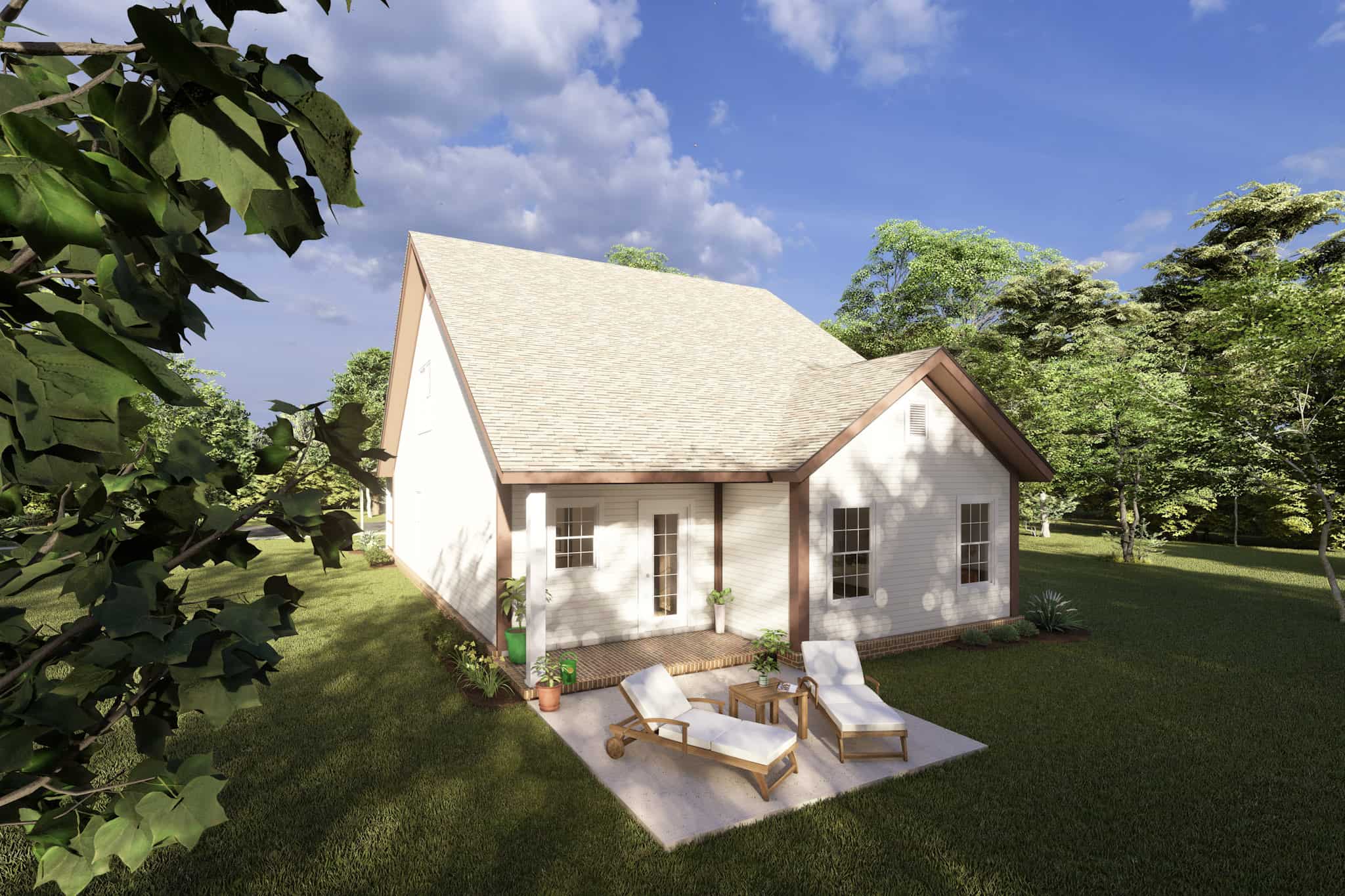 Rear View of this 4-Bedroom,2232 Sq Ft Plan -178-1218